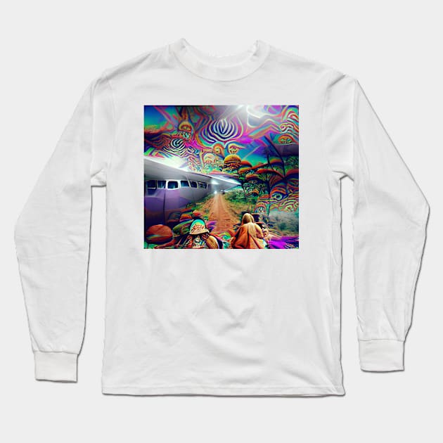 Psychedelic Roadtrip Long Sleeve T-Shirt by Mihadom